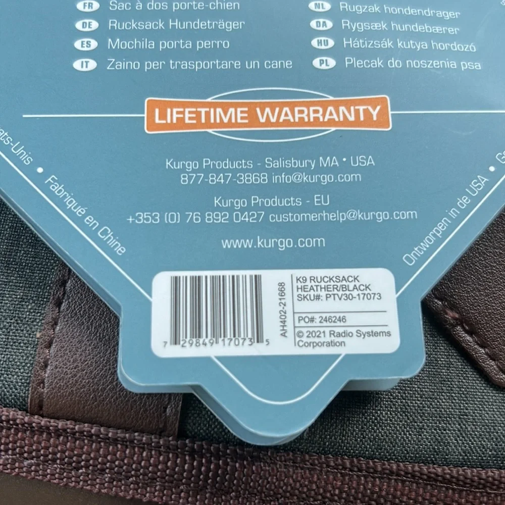 Kurgo Rucksack Pet Carrier